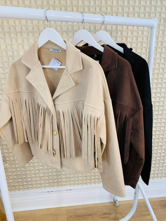 Tassel Suedette Jacket