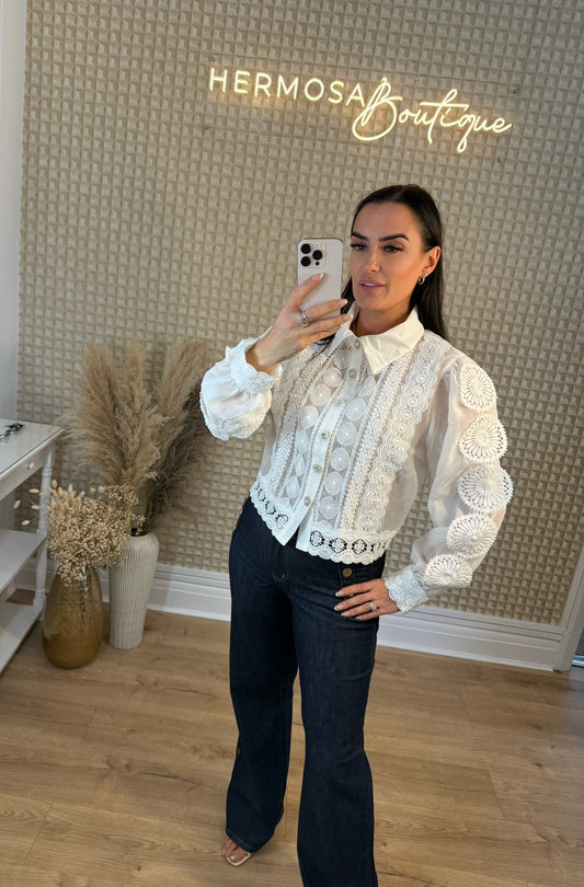 Paisley & Pearls Blouse