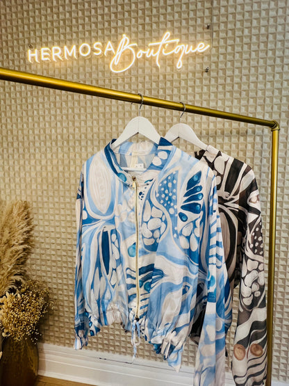 Silk Print Jacket
