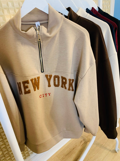 New York Zip Sweatshirt