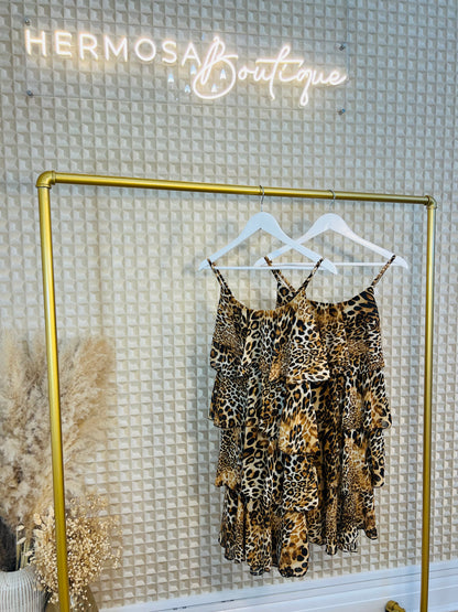 Leopard Ra Ra Dress