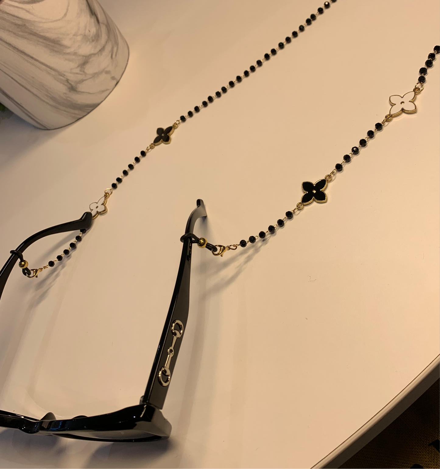 Black clover sunglasses charm
