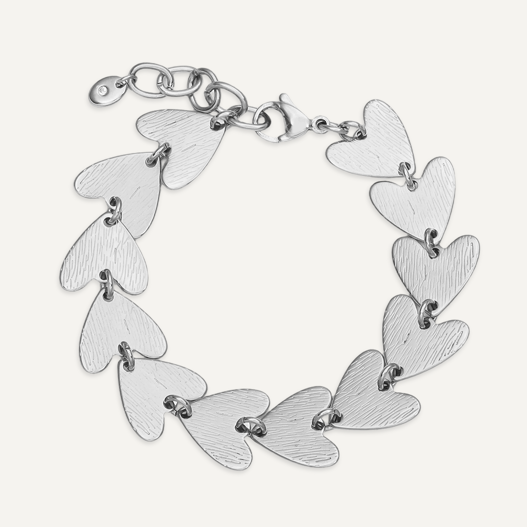 Silver Feathered Bracelet