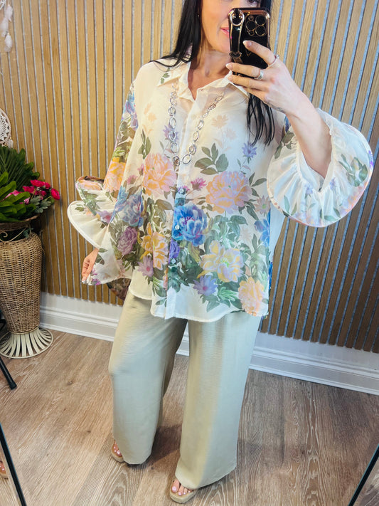 Diverse Chiffon Frill Sleeve