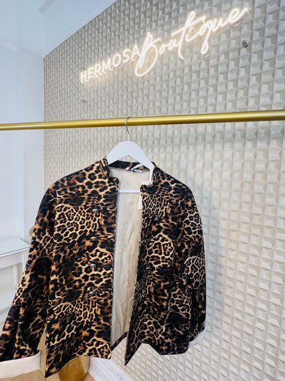Leopard Military Jacket