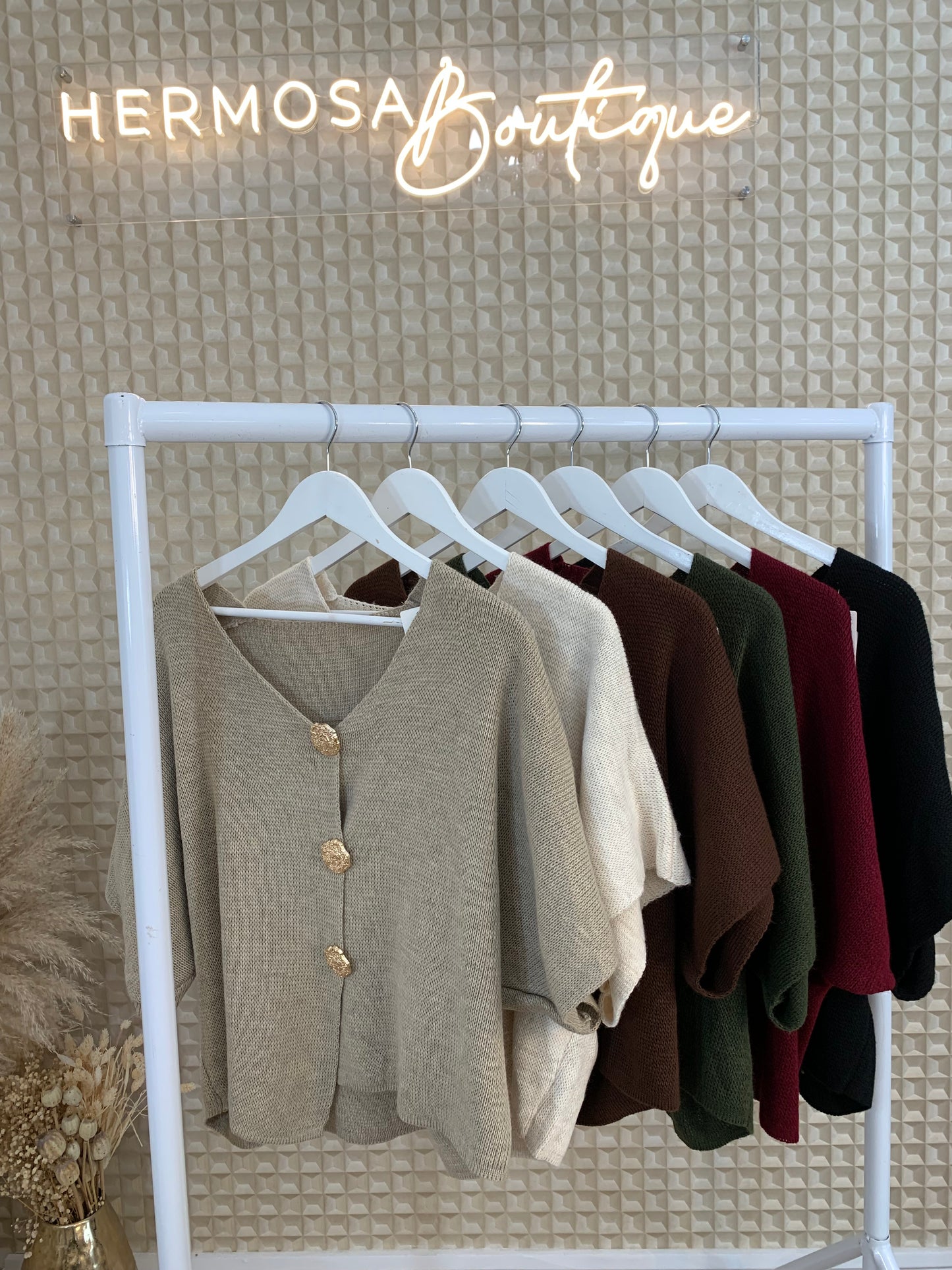 Whittaker Gold Button Cardigan