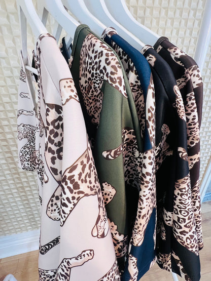 Leopard Bow Top