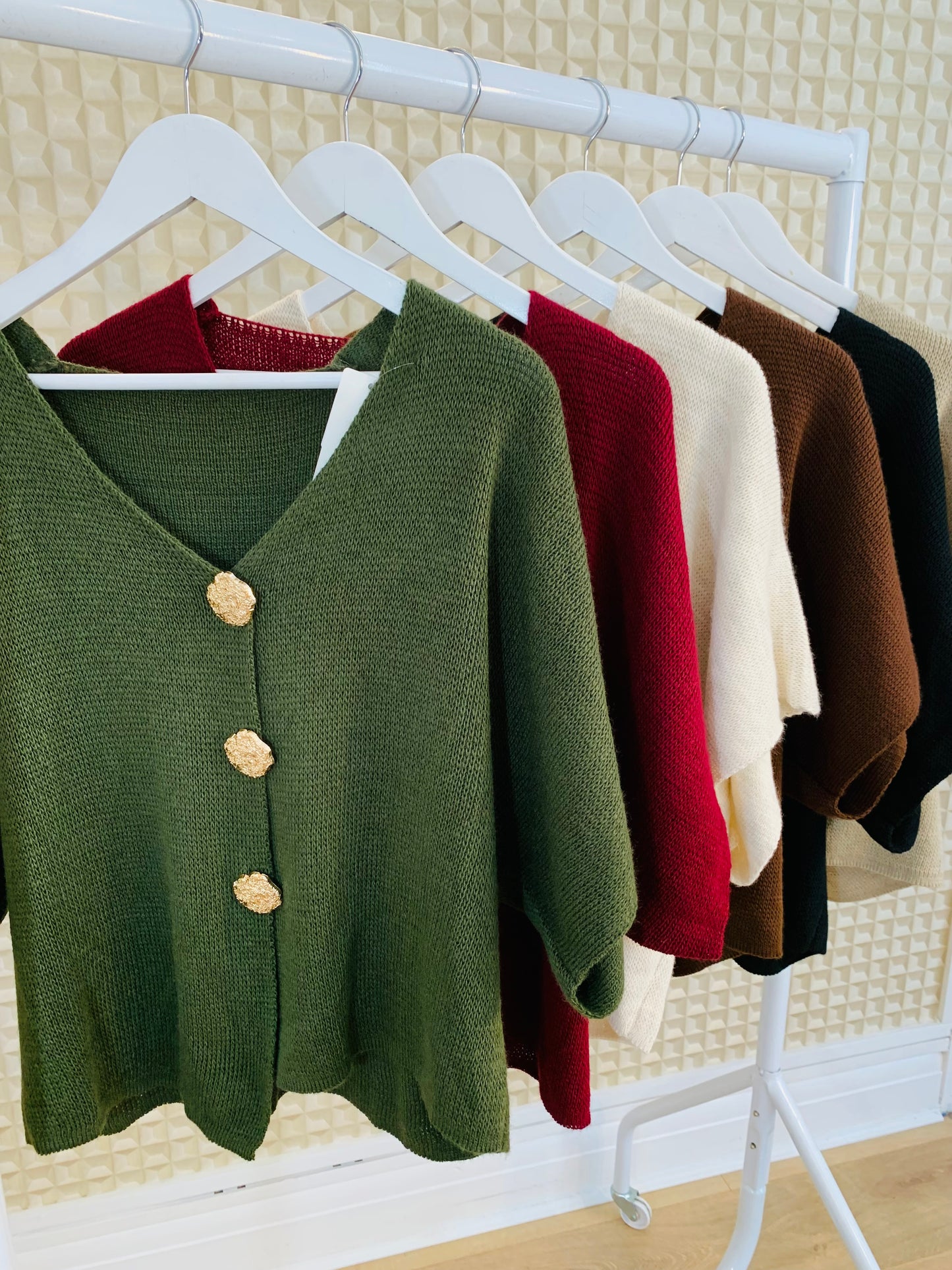 Whittaker Gold Button Cardigan