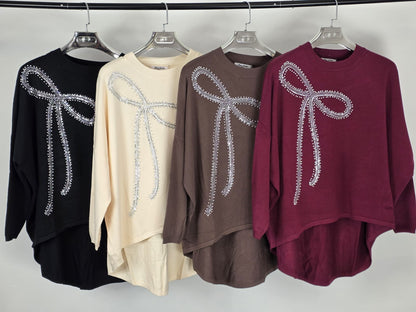 Pearl Bow Hi Low Jumper