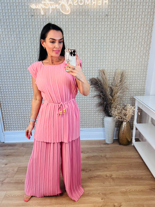 Pleated Two Piece Suit