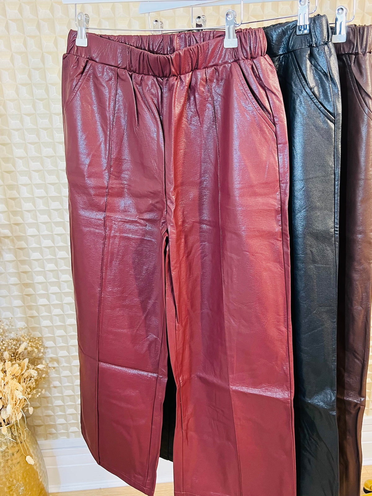 PU Smart Seamed Trousers