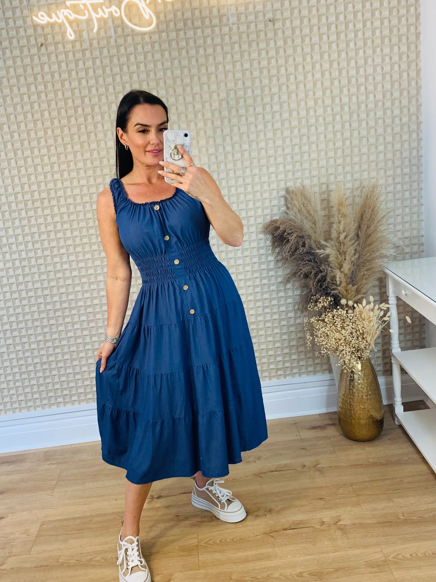 Cotton Denim Style Dress