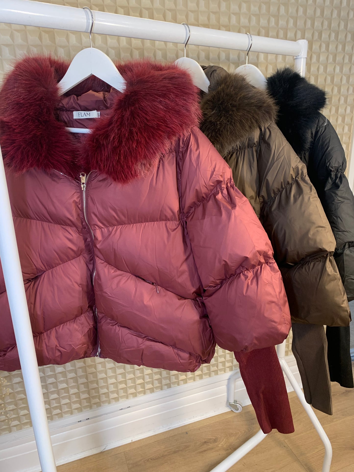 FLAM PADDED COAT Brown