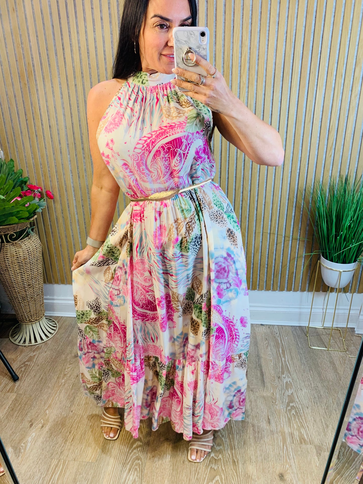 Goose Island Print Maxi Dress
