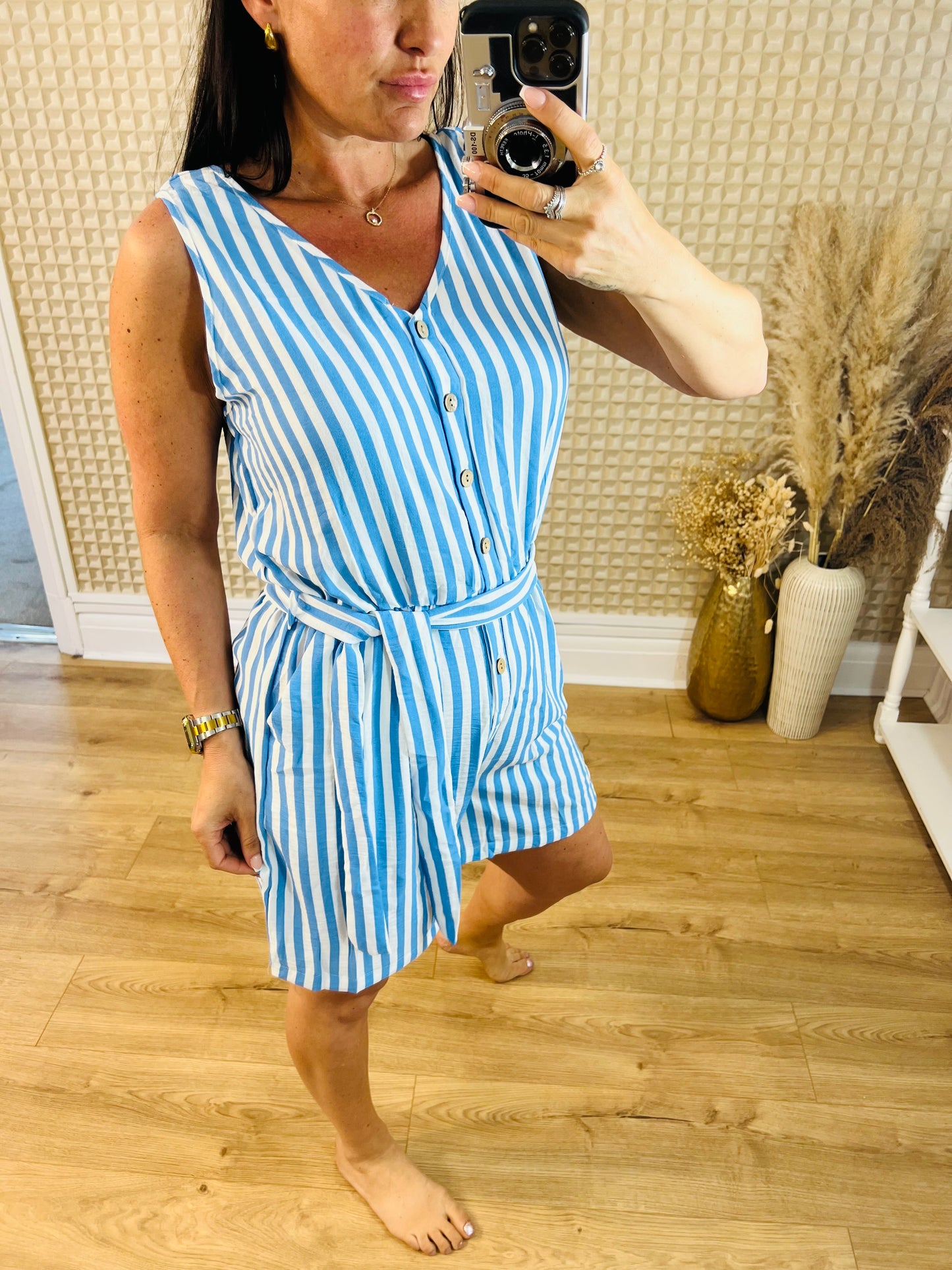 Stripey Playsuit M/L