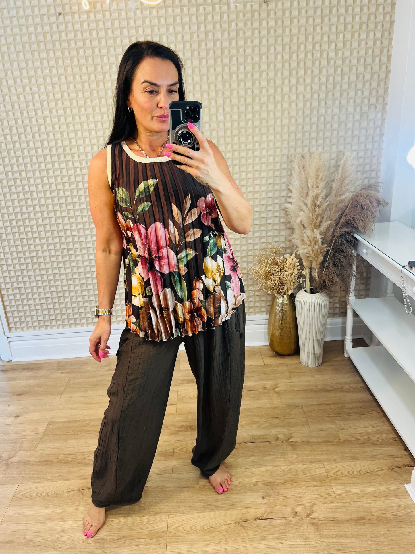 Italian Style Pleat Top