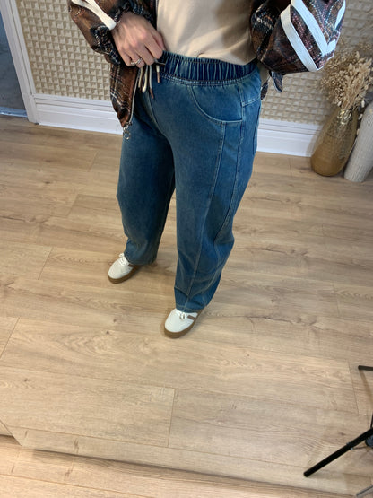 QED denim barrel leg