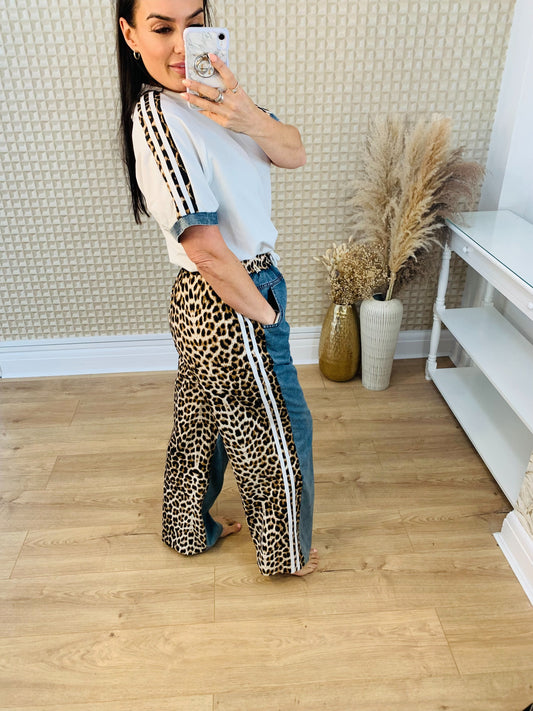 Denim Leopard Tracky