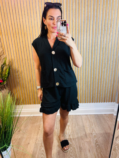 Waistcoat Short Set