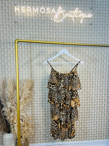 Leopard Ra Ra Dress