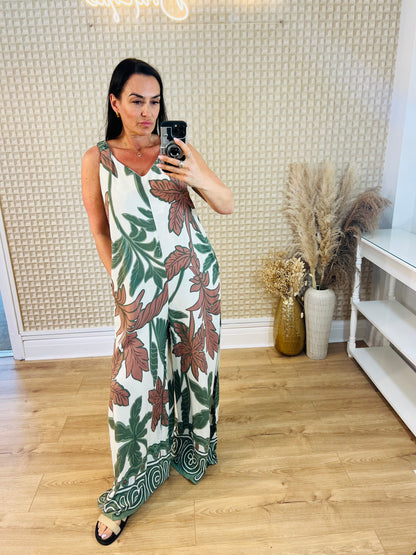 Large Leaf Jumpsuit