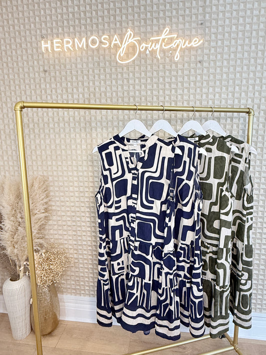 Peru Dress Navy