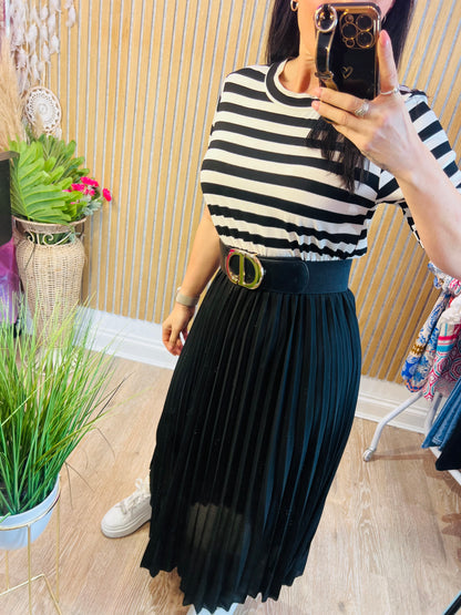 Nautical Pleat Dress