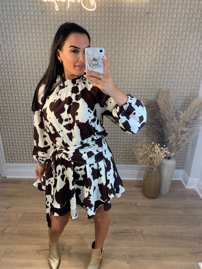 Cow Print Dress