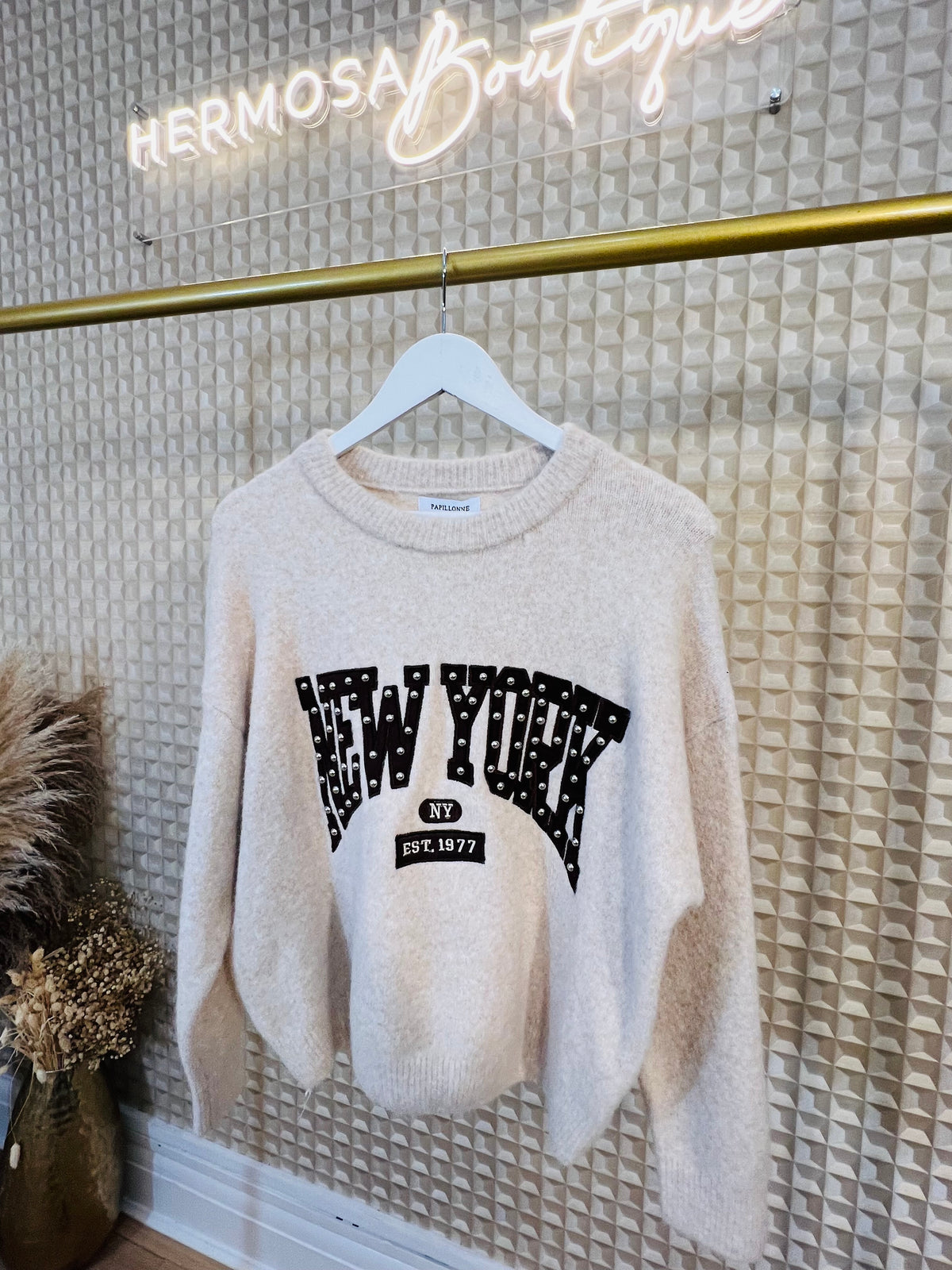 Beige New York Jumper