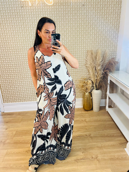Large Leaf Jumpsuit
