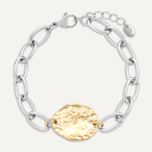 Silver & Gold Coin Bracelet
