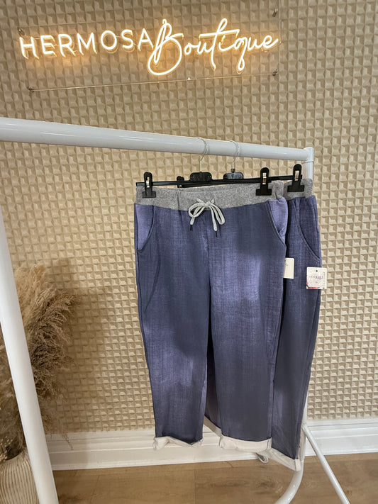 Denim Look Jogger Blue