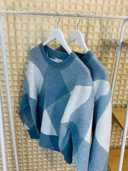 Blue Argyle Jumper