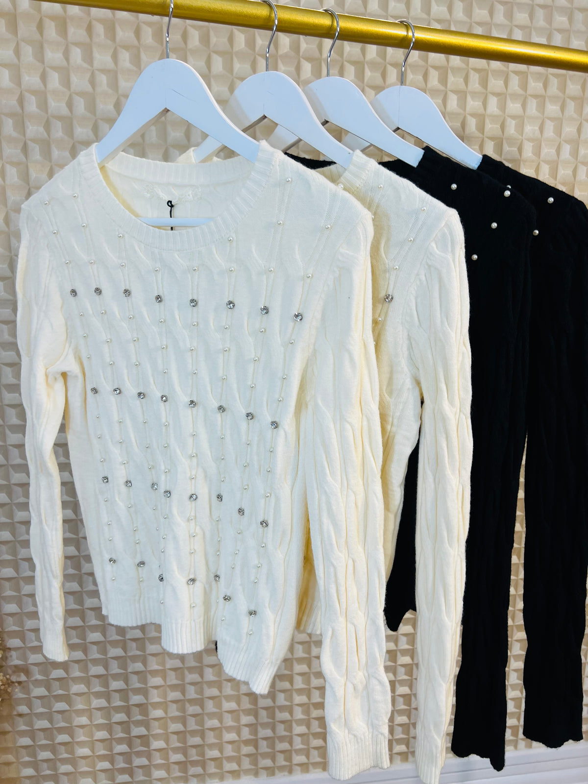 Diamanté & Pearl Knit