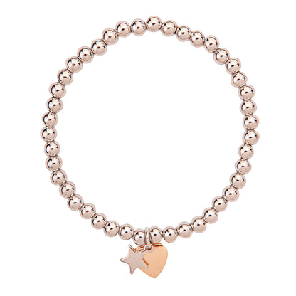 Star & Heart Silver Bracelet
