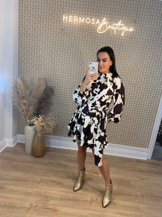 Cow Print Dress
