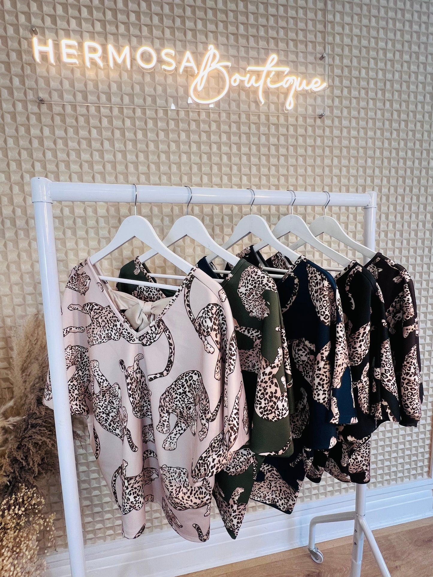 Leopard Bow Top