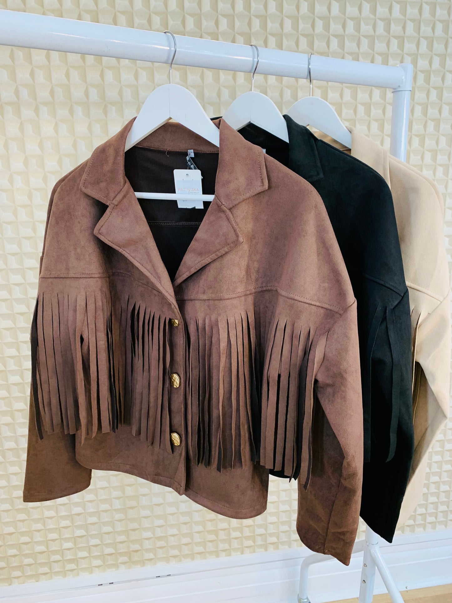Tassel Suedette Jacket