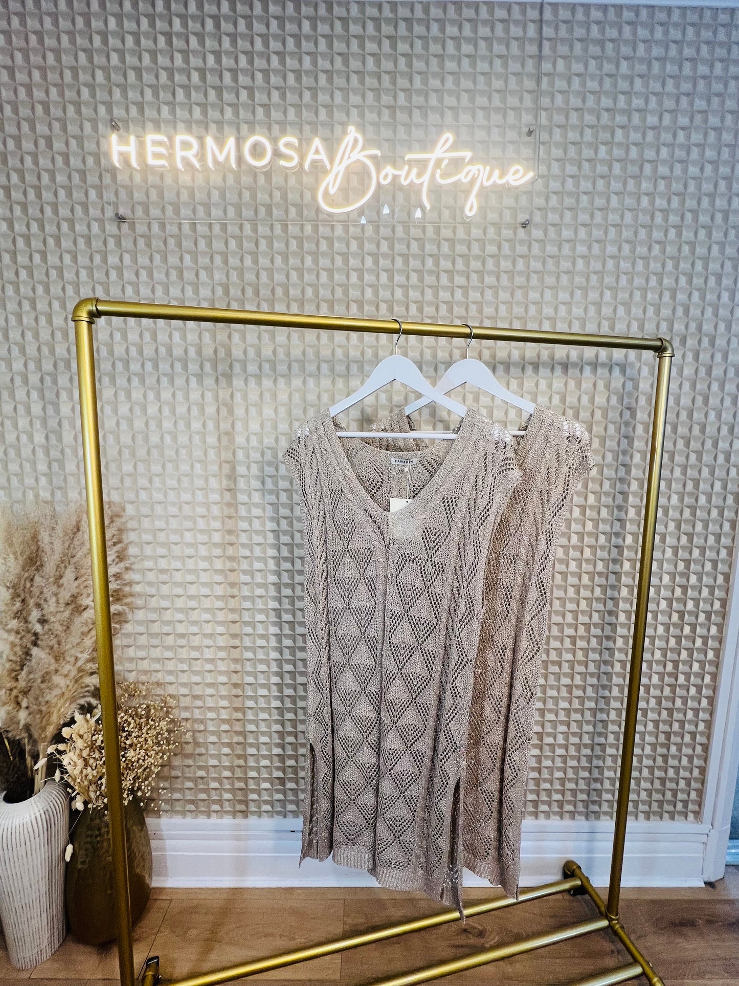 Metallic Beach Dress