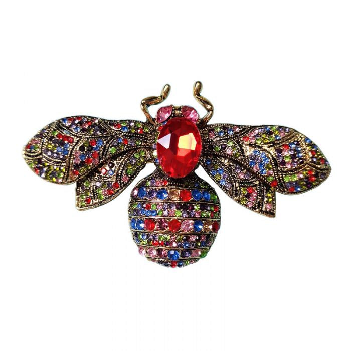 Ruby Bee Broach