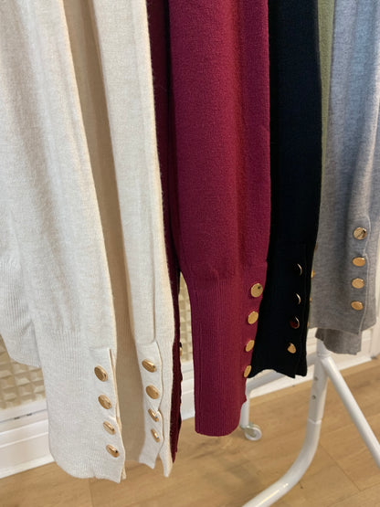 L/XL gold button sleeve tops