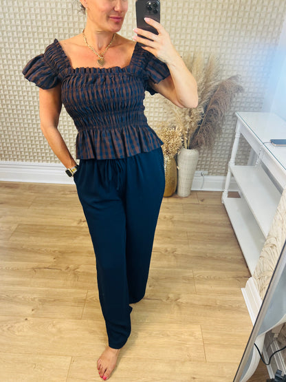 Tartan Rouges Top