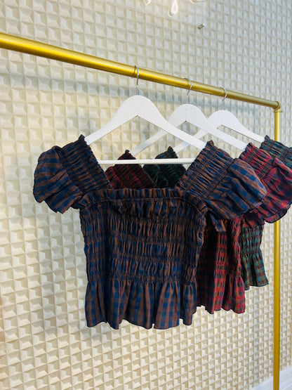 Tartan Rouges Top