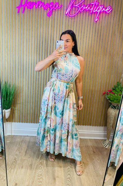 Goose Island Print Maxi Dress