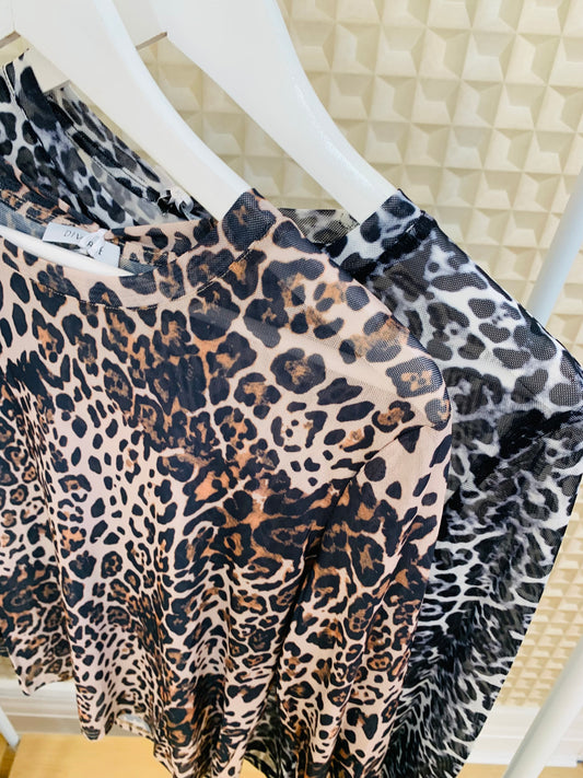 Diverse Animal Net Top