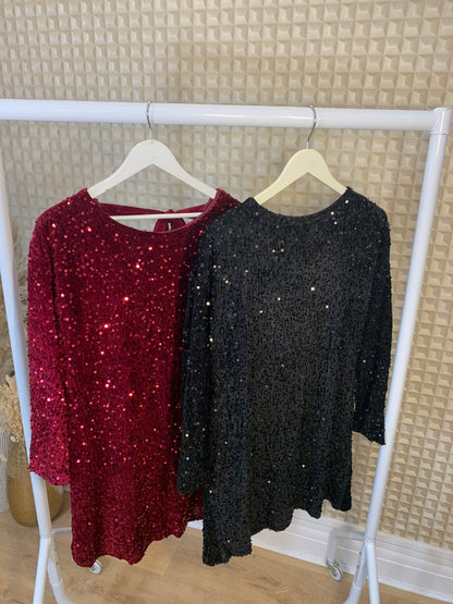 Diverse Sequin Bow Back Dress