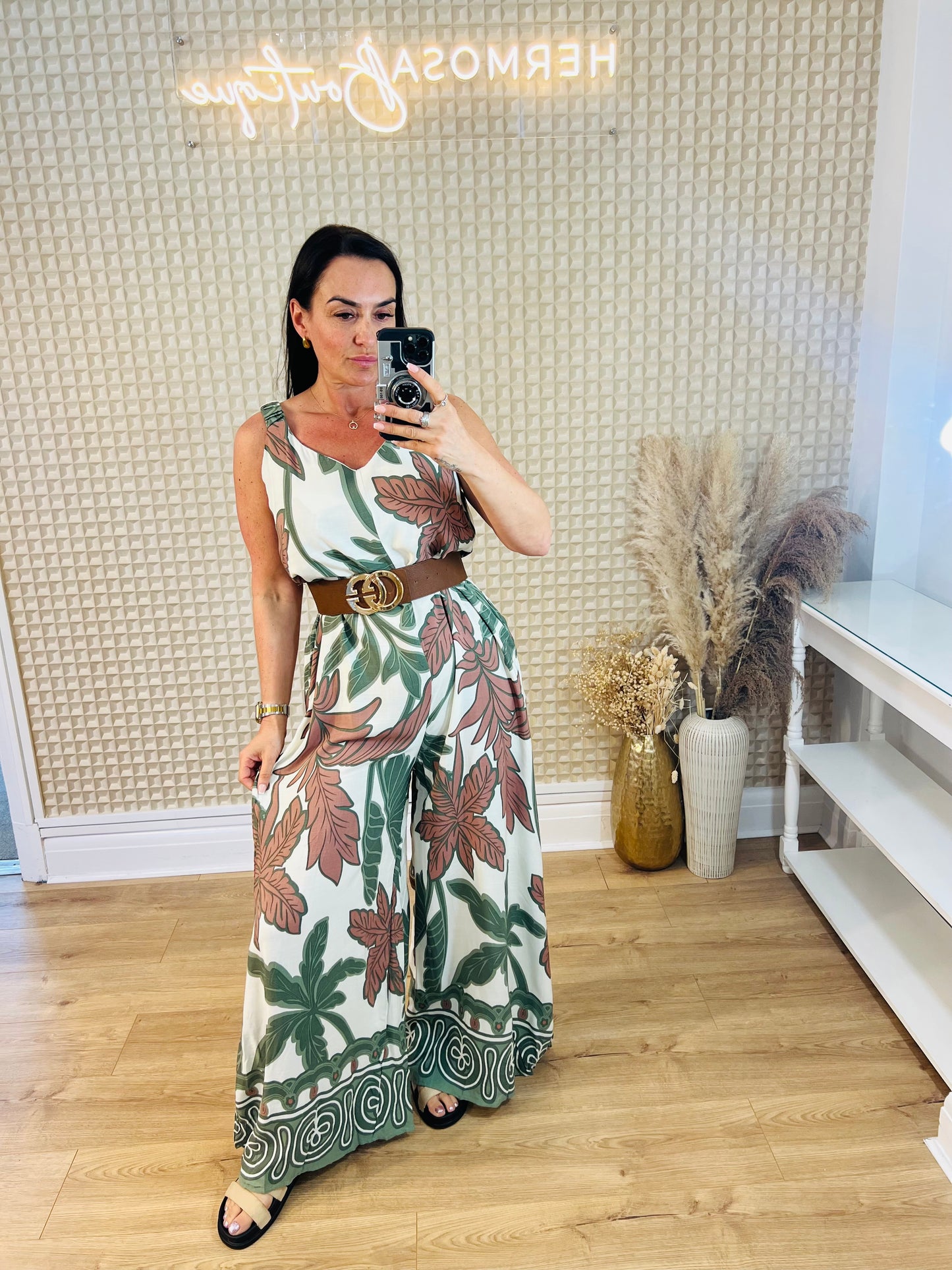 Large Leaf Jumpsuit