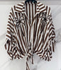 Brown Stripe Palm Shirt