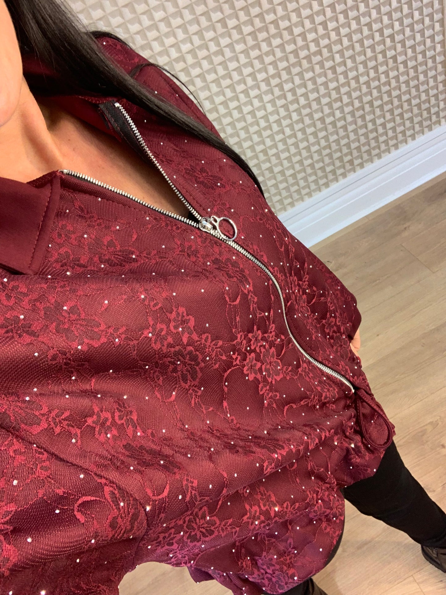 Paris Sparkle Bomber Jacket