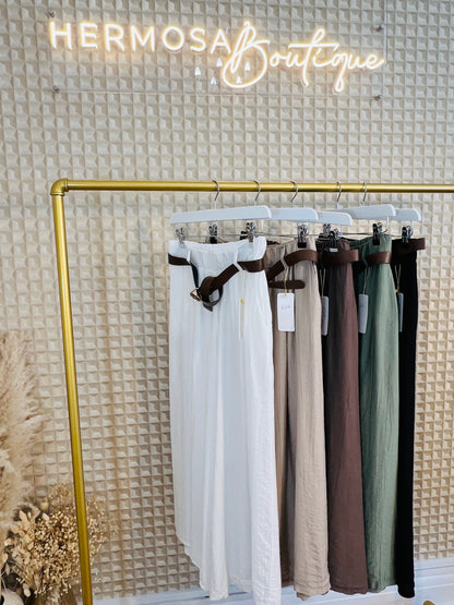 Poetry Belted Cropped Pants